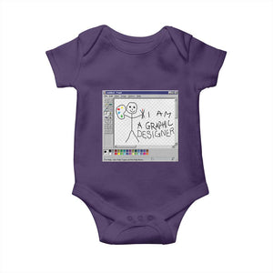 Funny I Am A Graphic Designer Baby Onesie TS09 Purple Print Your Wear
