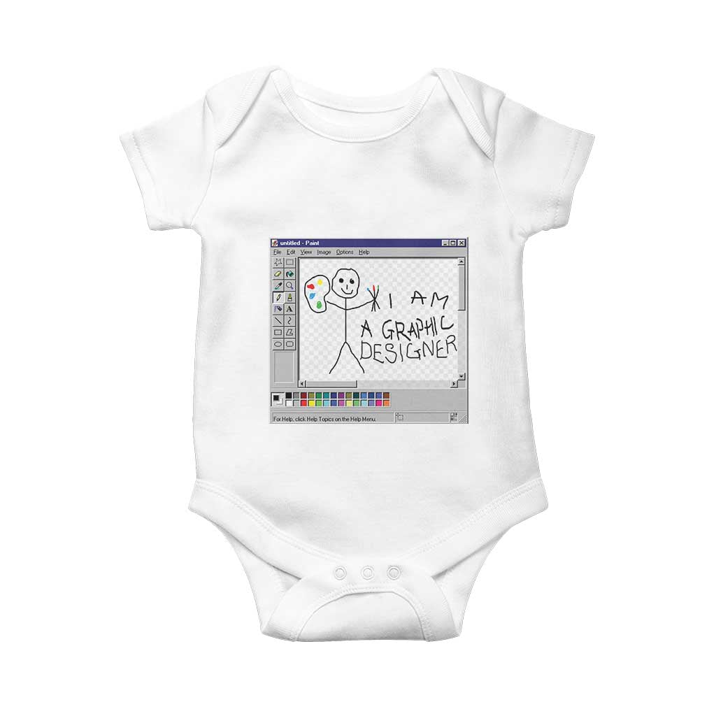 Funny I Am A Graphic Designer Baby Onesie TS09 White Print Your Wear