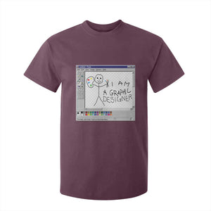 Funny I Am A Graphic Designer T Shirt For Kid TS09 Maroon Print Your Wear