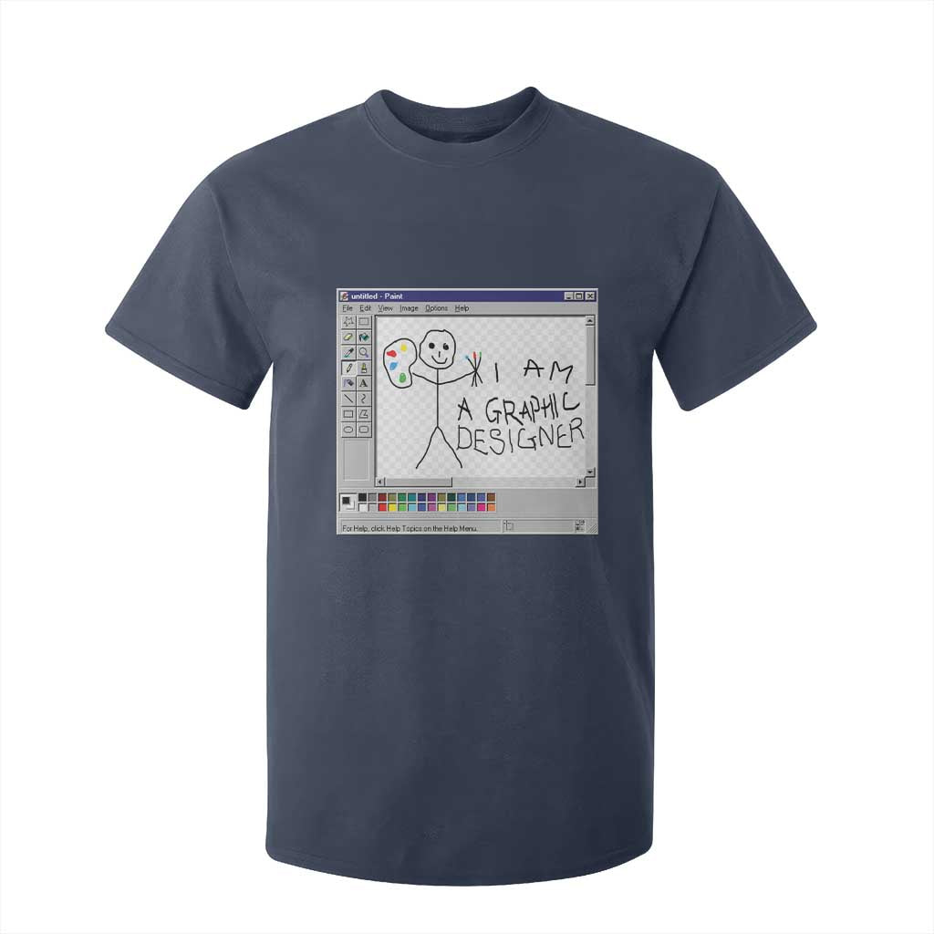 Funny I Am A Graphic Designer T Shirt For Kid TS09 Navy Print Your Wear