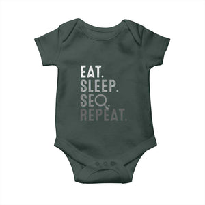 Funny Marketer Baby Onesie Eat Sleep SEO Repeat TS09 Print Your Wear