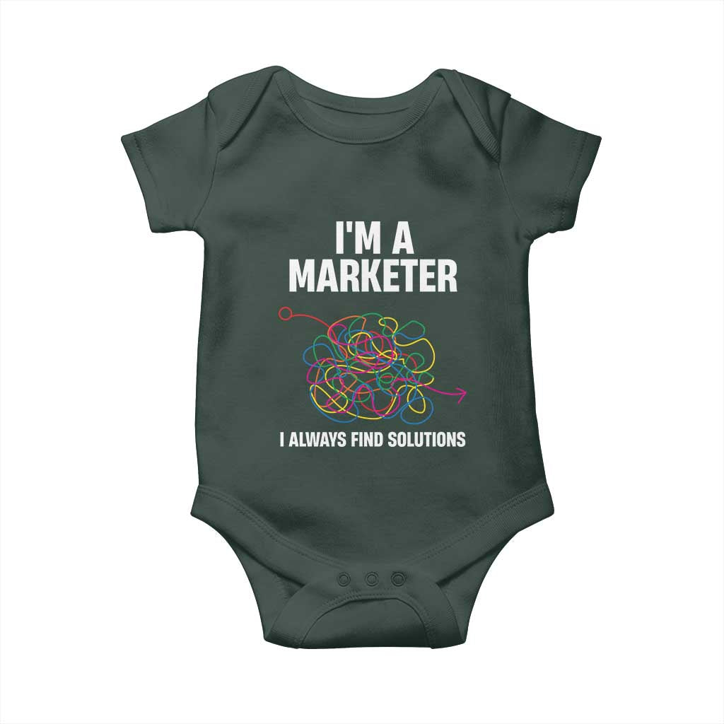 Funny Marketer Baby Onesie I Always Find Solutions TS09 Print Your Wear