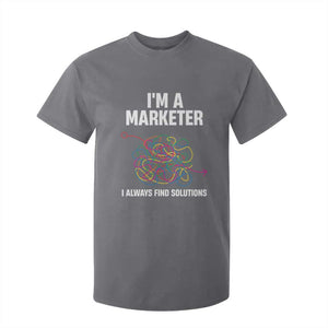Funny Marketer T Shirt For Kid I Always Find Solutions TS09 Charcoal Print Your Wear