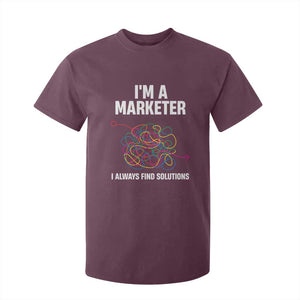Funny Marketer T Shirt For Kid I Always Find Solutions TS09 Maroon Print Your Wear