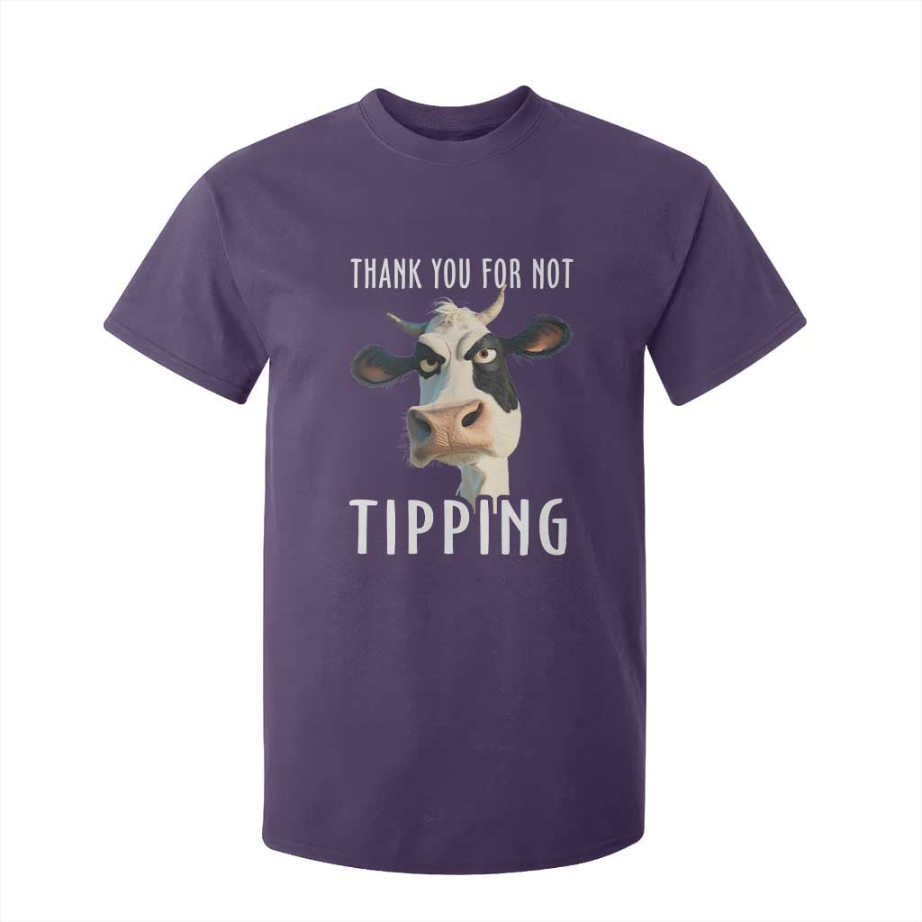 Funny Thank You For Not Tipping T Shirt For Kid TS09 Purple Print Your Wear