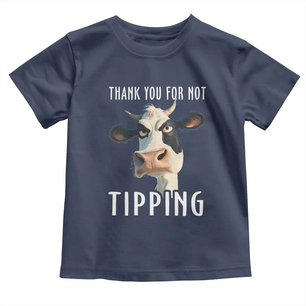 Funny Thank You For Not Tipping Toddler T Shirt TS09 Navy Print Your Wear