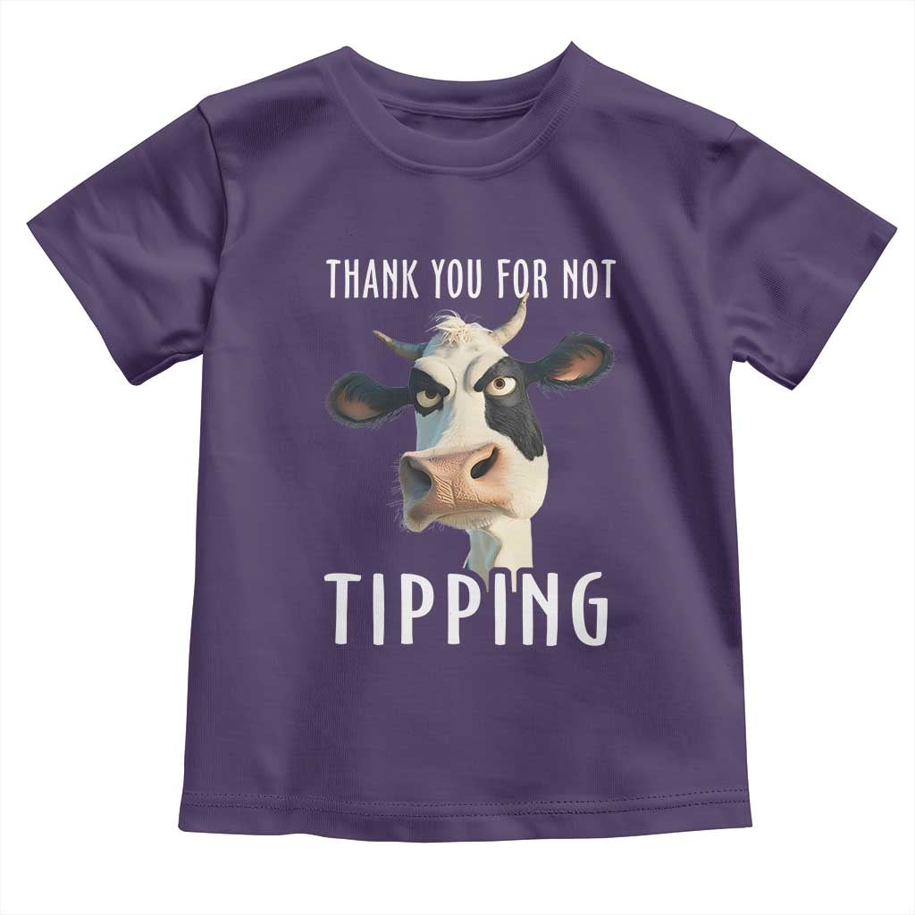 Funny Thank You For Not Tipping Toddler T Shirt TS09 Purple Print Your Wear