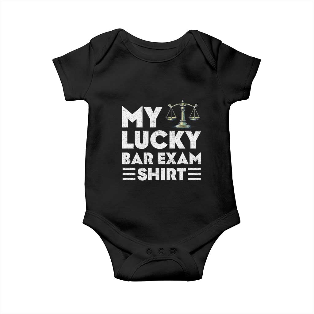 Lawyer Law School My Lucky Bar Exam Baby Onesie TS09 Black Print Your Wear
