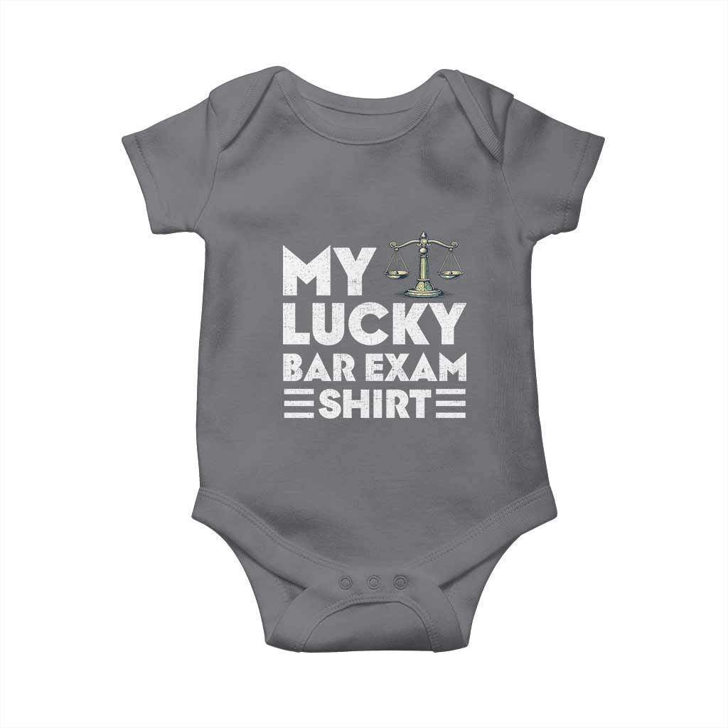 Lawyer Law School My Lucky Bar Exam Baby Onesie TS09 Charcoal Print Your Wear