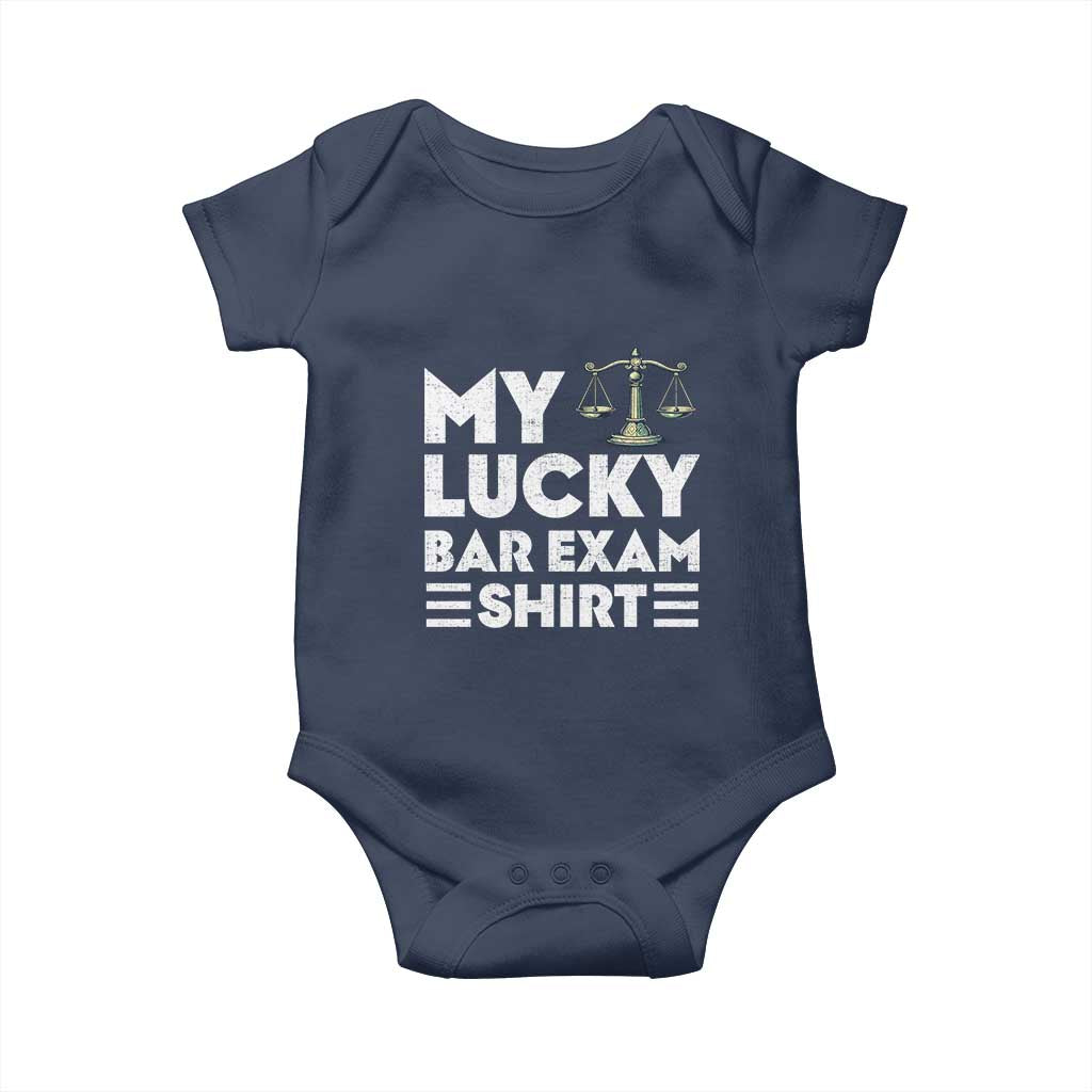 Lawyer Law School My Lucky Bar Exam Baby Onesie TS09 Navy Print Your Wear