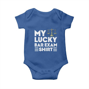 Lawyer Law School My Lucky Bar Exam Baby Onesie TS09 Royal Blue Print Your Wear