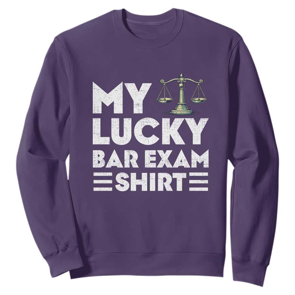 Lawyer Law School My Lucky Bar Exam Sweatshirt TS09 Purple Print Your Wear
