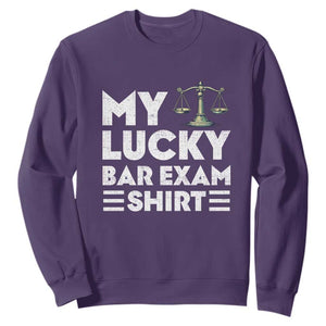 Lawyer Law School My Lucky Bar Exam Sweatshirt TS09 Purple Print Your Wear