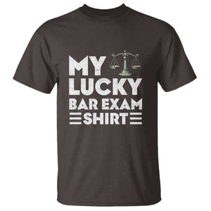 Lawyer Law School My Lucky Bar Exam T Shirt TS09 Dark Chocolate Print Your Wear