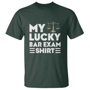 Lawyer Law School My Lucky Bar Exam T Shirt TS09 Dark Forest Green Print Your Wear