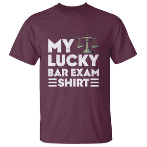 Lawyer Law School My Lucky Bar Exam T Shirt TS09 Maroon Print Your Wear