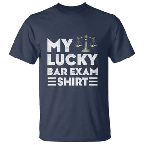 Lawyer Law School My Lucky Bar Exam T Shirt TS09 Navy Print Your Wear