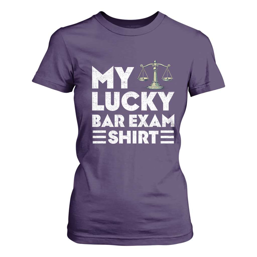 Lawyer Law School My Lucky Bar Exam T Shirt For Women TS09 Purple Print Your Wear