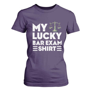 Lawyer Law School My Lucky Bar Exam T Shirt For Women TS09 Purple Print Your Wear