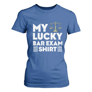 Lawyer Law School My Lucky Bar Exam T Shirt For Women TS09 Royal Blue Print Your Wear