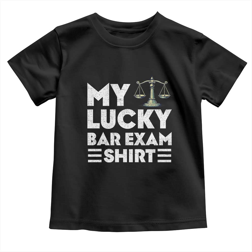Lawyer Law School My Lucky Bar Exam Toddler T Shirt TS09 Black Print Your Wear