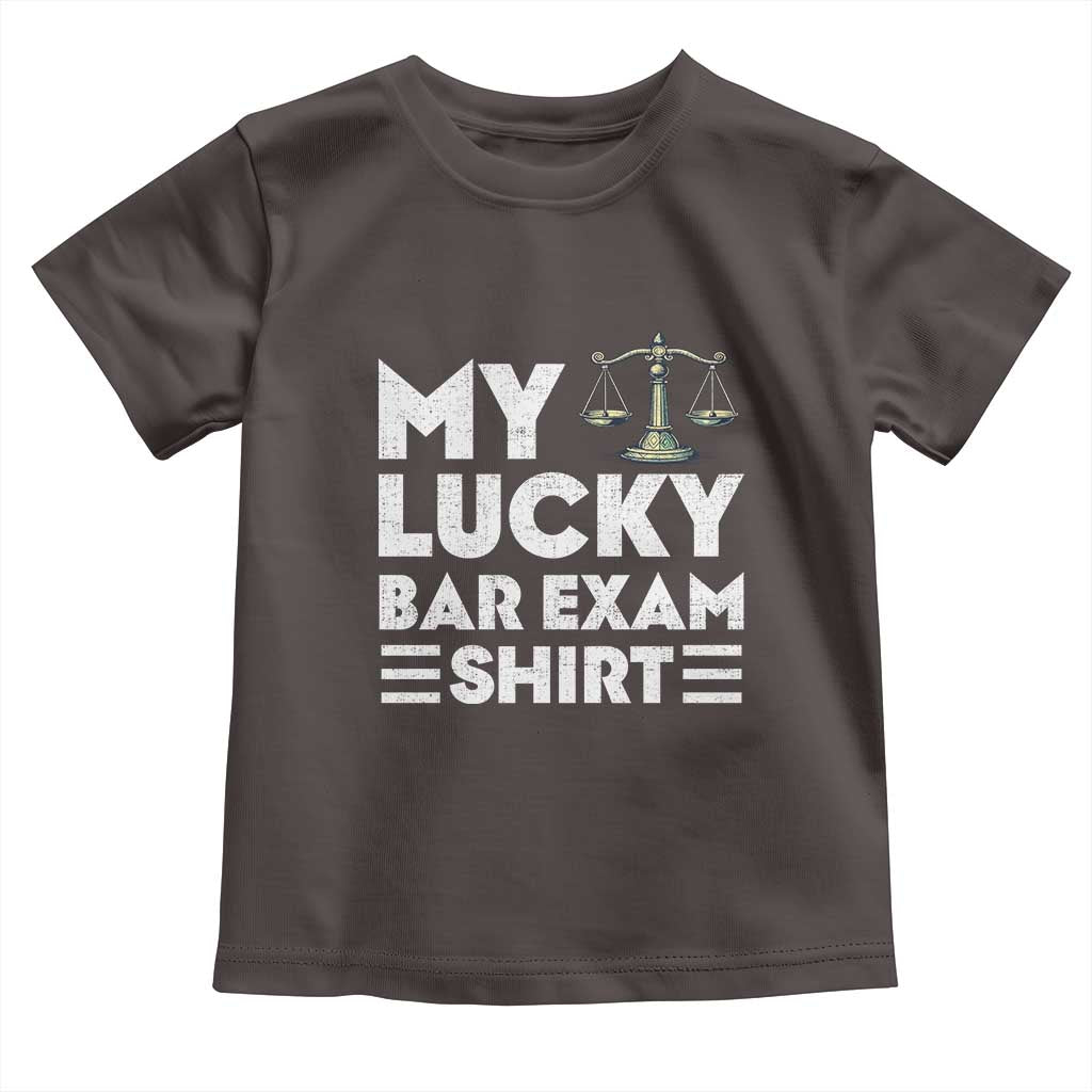 Lawyer Law School My Lucky Bar Exam Toddler T Shirt TS09 Dark Chocolate Print Your Wear