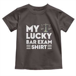 Lawyer Law School My Lucky Bar Exam Toddler T Shirt TS09 Dark Chocolate Print Your Wear