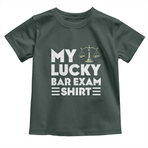 Lawyer Law School My Lucky Bar Exam Toddler T Shirt TS09 Dark Forest Green Print Your Wear