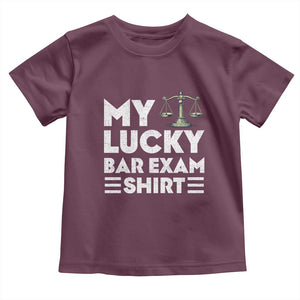 Lawyer Law School My Lucky Bar Exam Toddler T Shirt TS09 Maroon Print Your Wear