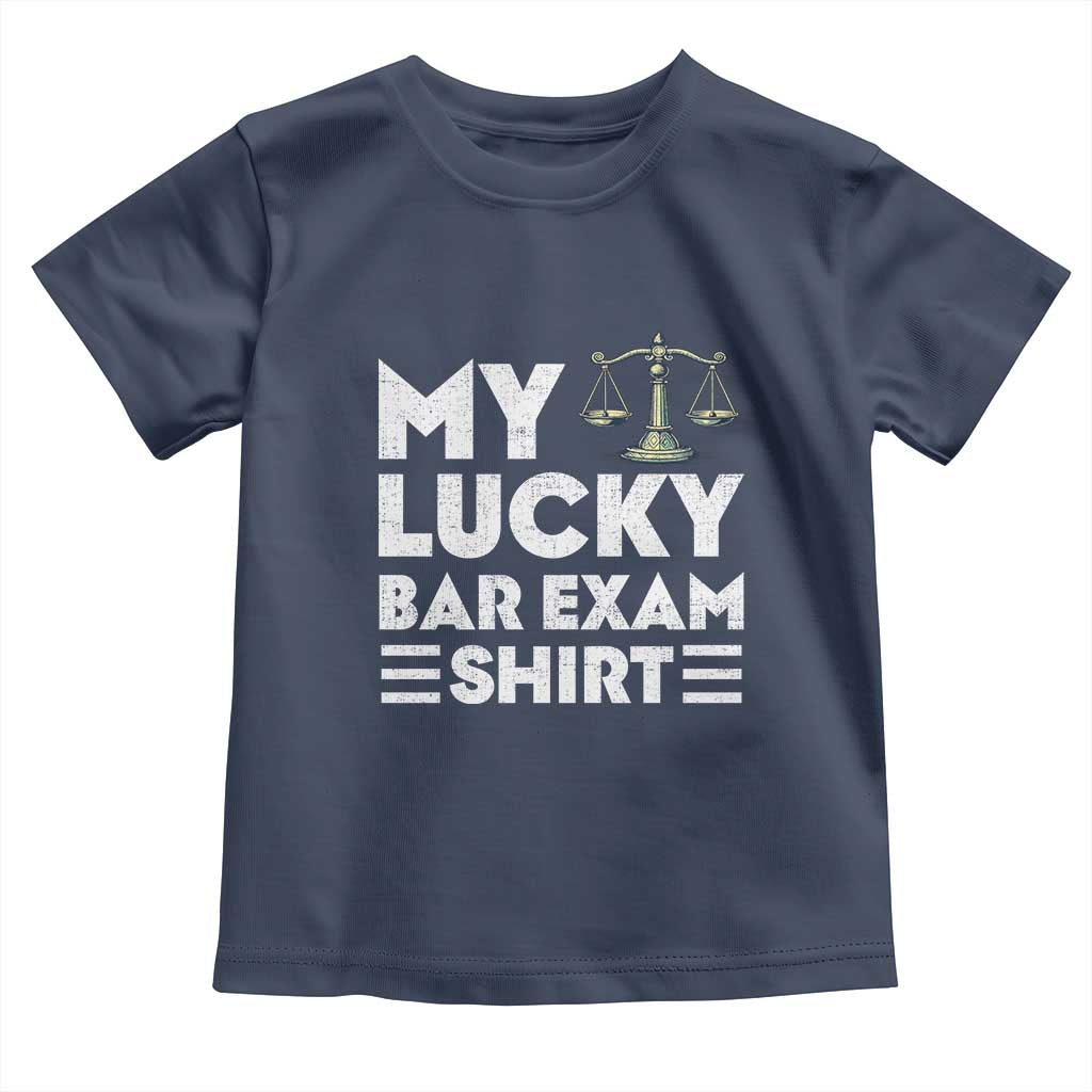 Lawyer Law School My Lucky Bar Exam Toddler T Shirt TS09 Navy Print Your Wear