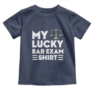 Lawyer Law School My Lucky Bar Exam Toddler T Shirt TS09 Navy Print Your Wear