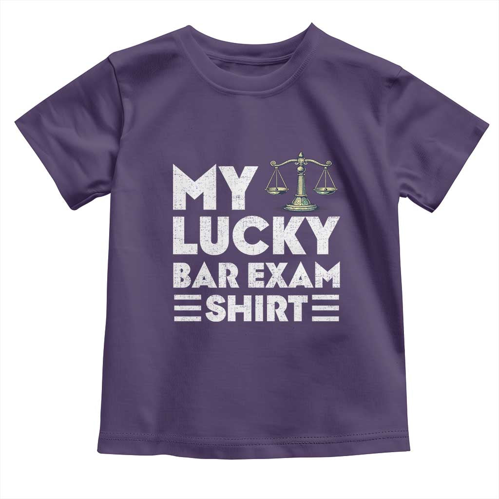 Lawyer Law School My Lucky Bar Exam Toddler T Shirt TS09 Purple Print Your Wear