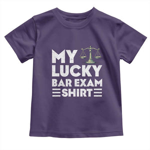 Lawyer Law School My Lucky Bar Exam Toddler T Shirt TS09 Purple Print Your Wear
