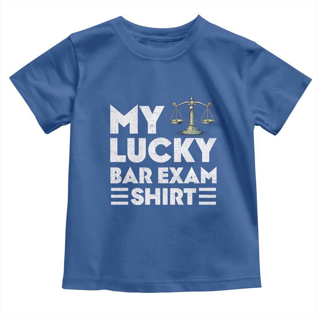 Lawyer Law School My Lucky Bar Exam Toddler T Shirt TS09 Royal Blue Print Your Wear