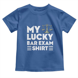 Lawyer Law School My Lucky Bar Exam Toddler T Shirt TS09 Royal Blue Print Your Wear