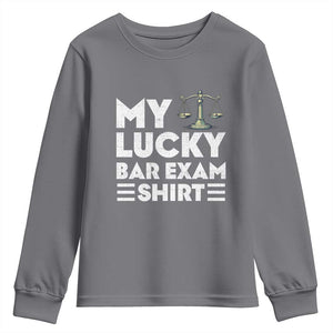 Lawyer Law School My Lucky Bar Exam Youth Sweatshirt TS09 Charcoal Print Your Wear