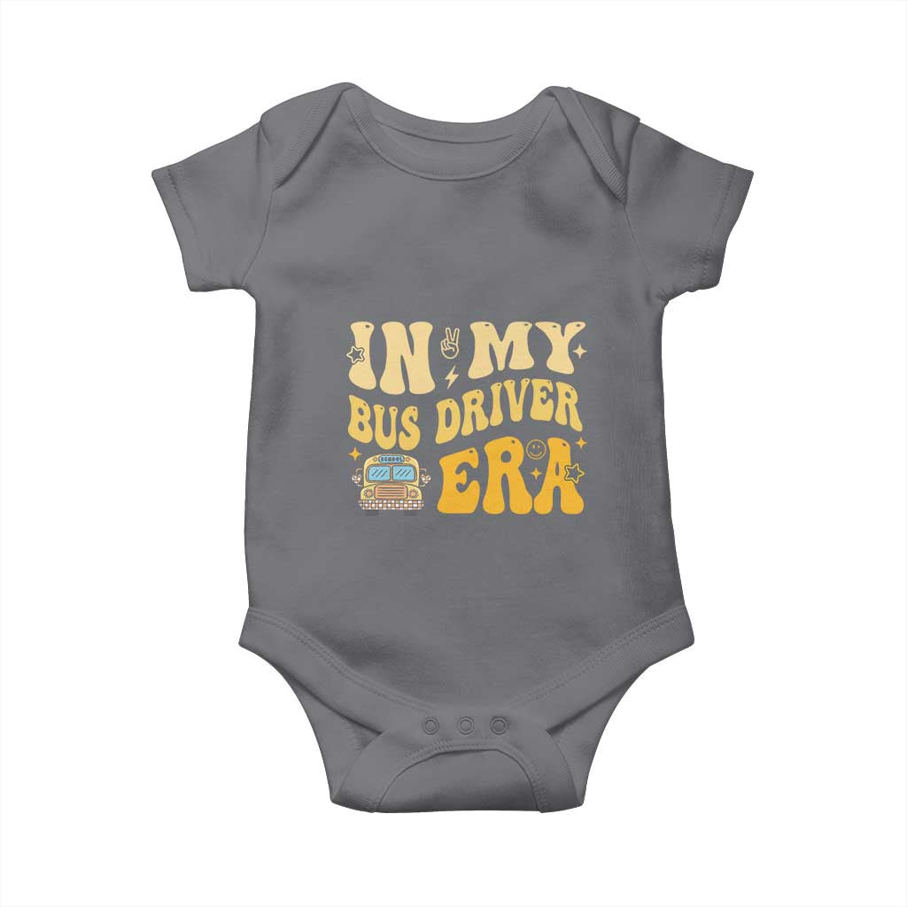 In My Bus Driver Era Baby Onesie TS09 Charcoal Print Your Wear