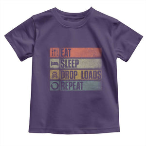 Truck Driver Toddler T Shirt Eat Sleep Drop Load Repeat TS09 Purple Print Your Wear