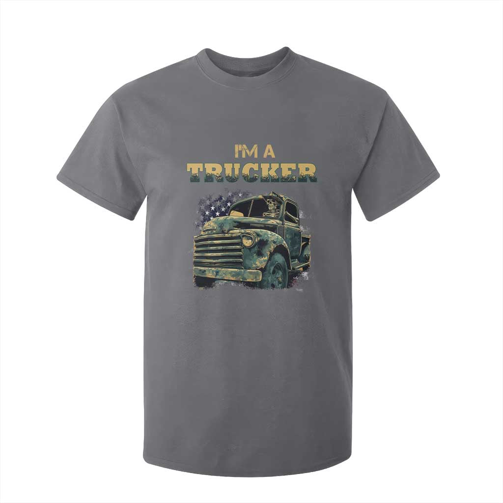 Truck Driver T Shirt For Kid I'm A Trucker TS09 Charcoal Print Your Wear