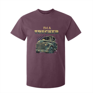 Truck Driver T Shirt For Kid I'm A Trucker TS09 Maroon Print Your Wear