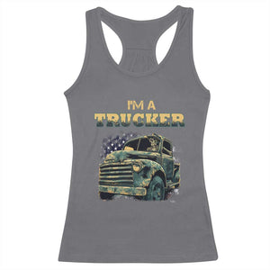 Truck Driver Racerback Tank Top I'm A Trucker TS09 Charcoal Print Your Wear
