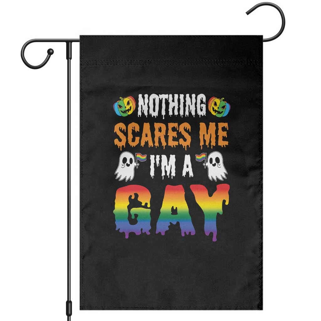 Funny Halloween LGBT Garden Flag Nothing Scares Me I'm A Gay TS09 Black Print Your Wear