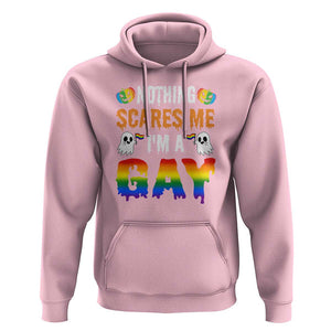 Funny Halloween LGBT Hoodie Nothing Scares Me I'm A Gay TS09 Light Pink Print Your Wear