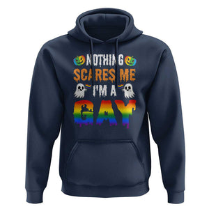 Funny Halloween LGBT Hoodie Nothing Scares Me I'm A Gay TS09 Navy Print Your Wear