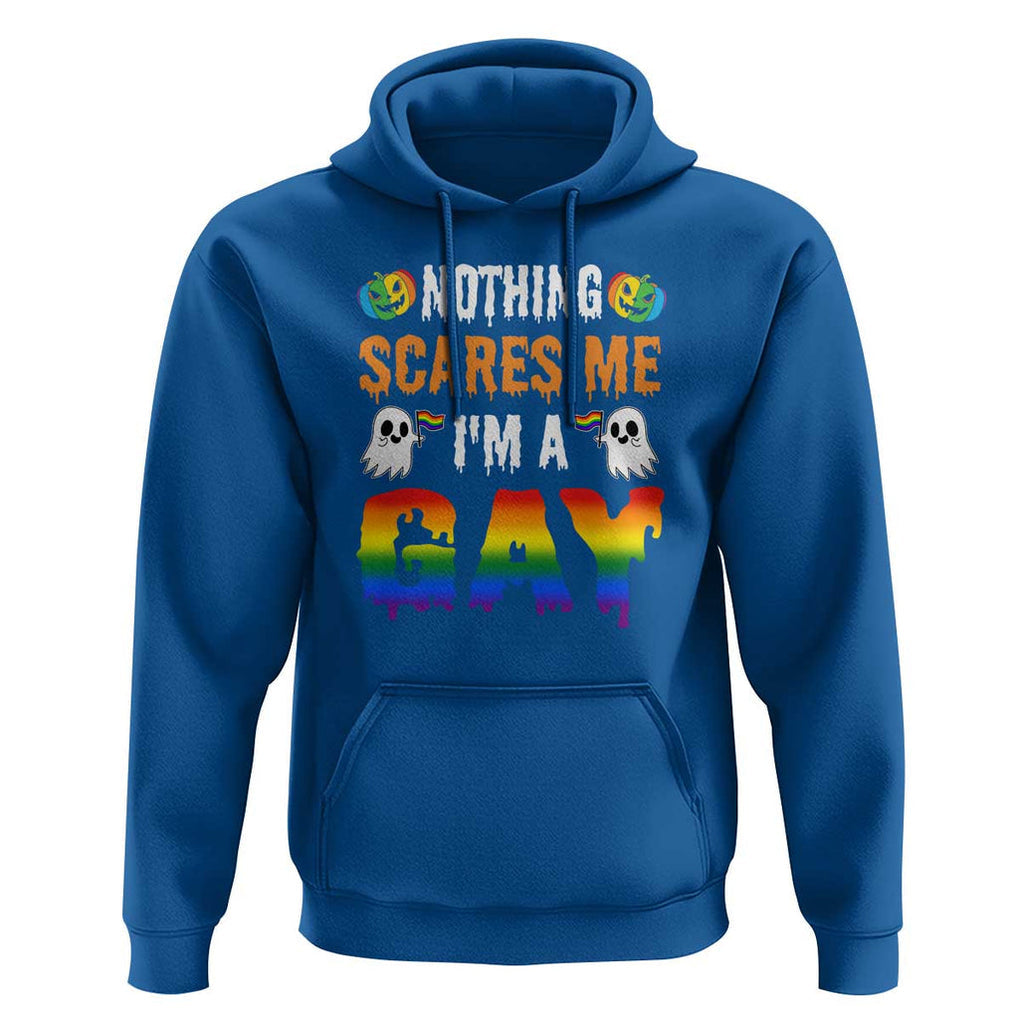 Funny Halloween LGBT Hoodie Nothing Scares Me I'm A Gay TS09 Royal Blue Print Your Wear