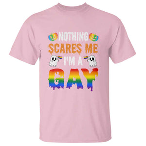 Funny Halloween LGBT T Shirt Nothing Scares Me I'm A Gay TS09 Light Pink Print Your Wear