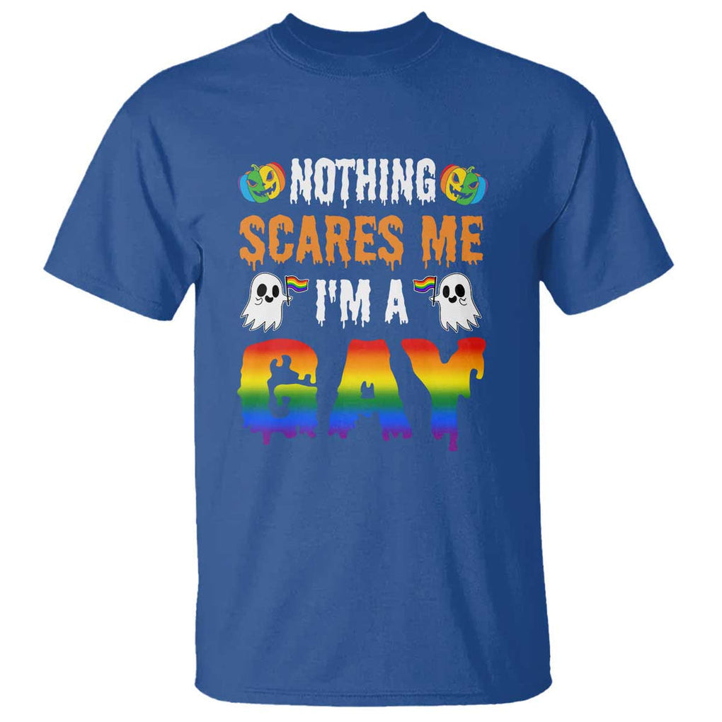 Funny Halloween LGBT T Shirt Nothing Scares Me I'm A Gay TS09 Royal Blue Print Your Wear