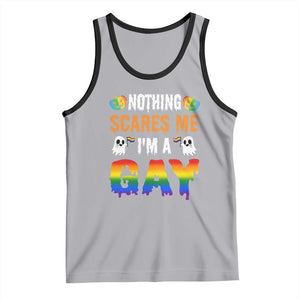 Funny Halloween LGBT Tank Top Nothing Scares Me I'm A Gay TS09 Athletic Heather Black Print Your Wear