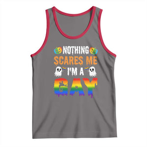 Funny Halloween LGBT Tank Top Nothing Scares Me I'm A Gay TS09 Deep Heather Red Print Your Wear