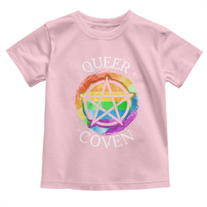 Funny Halloween LGBT Baby Shirt Queer Coven TS09 Light Pink Print Your Wear